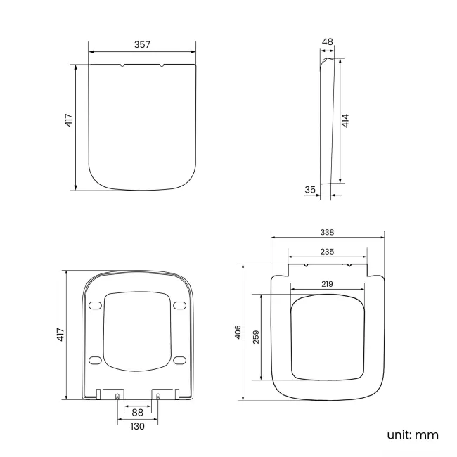 Atlanta Fully Back to Wall Close Coupled Corner Toilet With Soft Close Seat