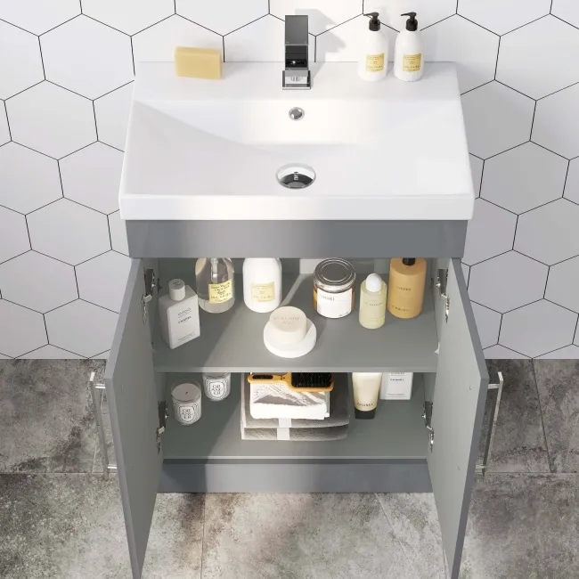 Avon Stone Grey Basin Vanity 600mm