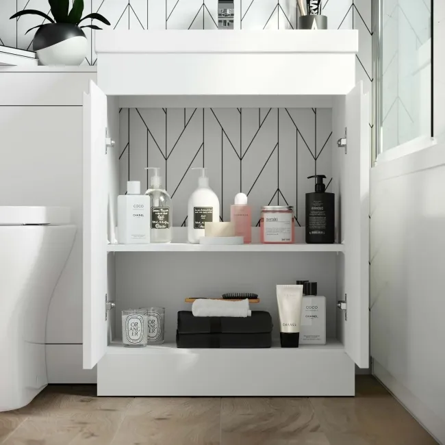 Trent Gloss White Combination Vanity Basin and Atlanta Toilet 1100mm