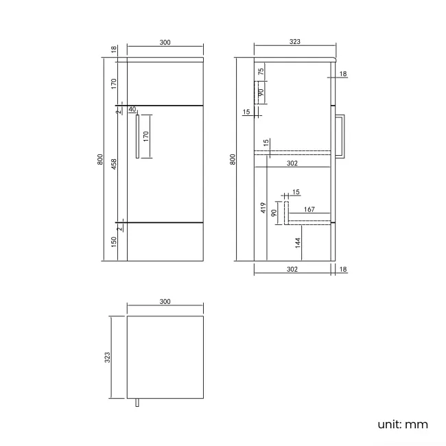 Harper Charcoal Elm Combination Vanity Basin and Aruba Toilet 1500mm - Black Accents
