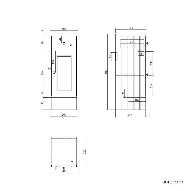 Monaco Dove Grey Combination Vanity Traditional Basin with Marble Top & Hudson Toilet with Wooden Seat 1500mm