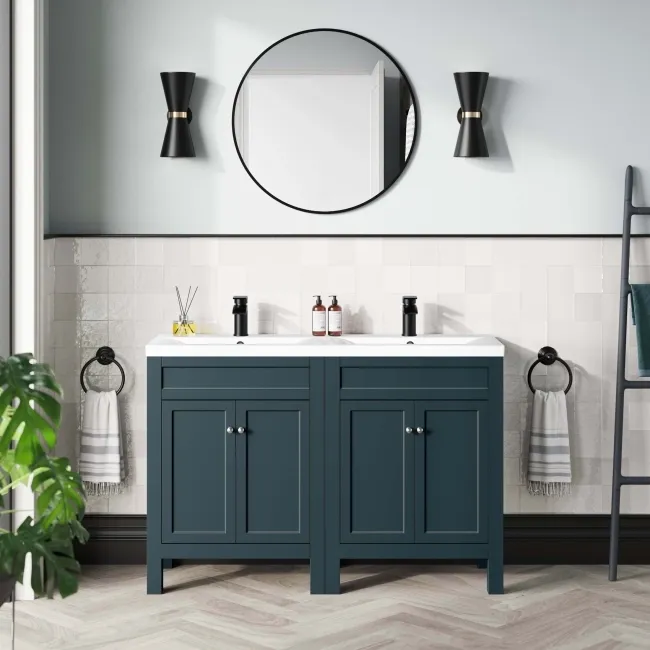 Bermuda Inky Blue Double Basin Vanity 1200mm