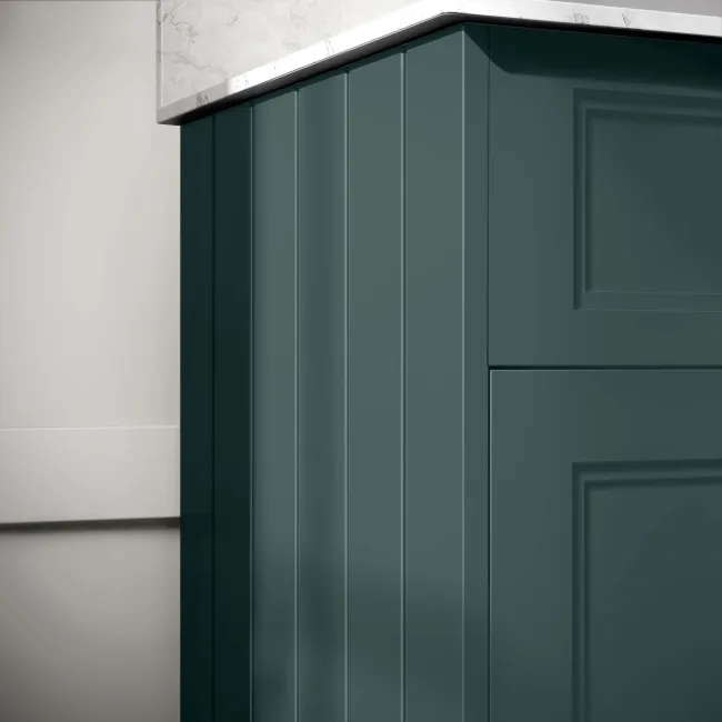 Lucia Midnight Green Double Vanity with Marble Top & Undermount Basins 1200mm