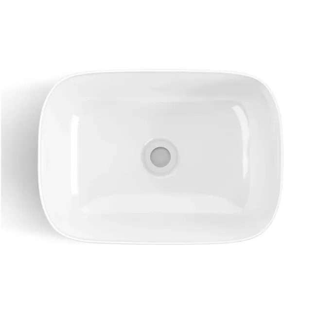 Elba Gloss White Wall Hung Drawer Vanity with Marble Top & Curved Counter Top Basin 600mm - Brushed Brass Accents