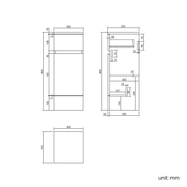 Foster Gloss White Combination Vanity Basin and Boston Toilet 1500mm