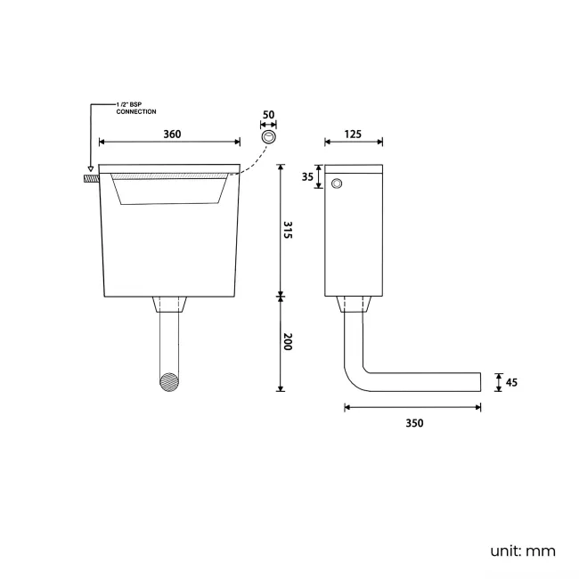 Mersey Gloss White Combination Vanity Basin and Miami Toilet 1300mm