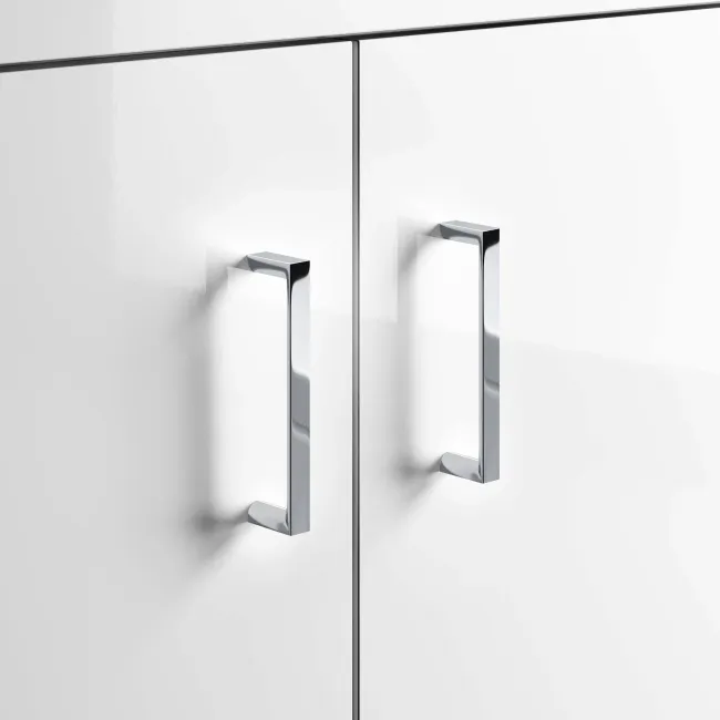 Quartz Gloss White Vanity with Semi Recessed Basin 550mm