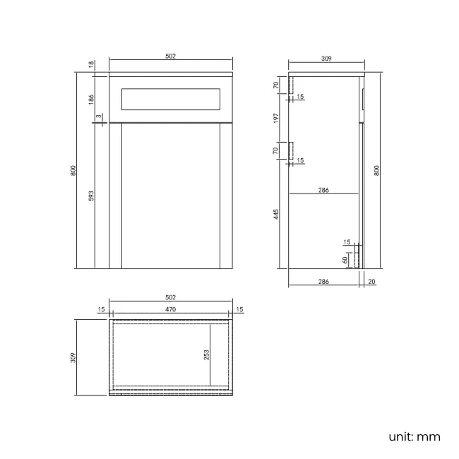 Capri Navy Blue Combination Vanity Basin and Denver Toilet 1150mm - Chrome Handles