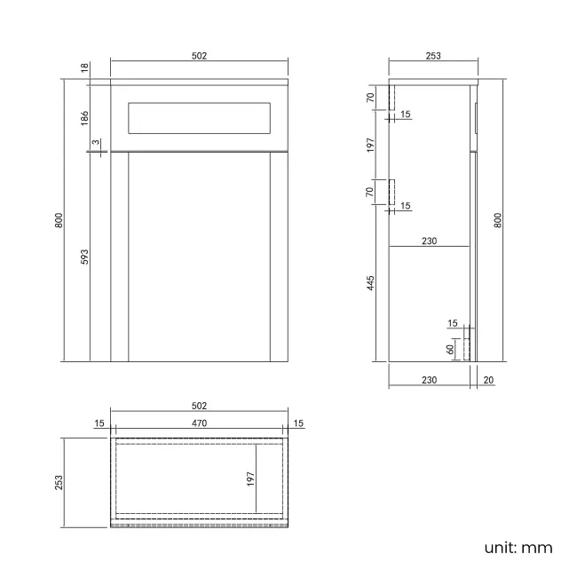 Milos Navy Blue Combination Vanity Basin and Denver Toilet 1300mm - Chrome Handles