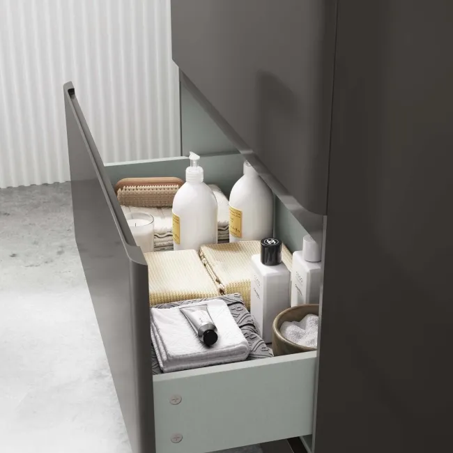 Corsica Tungsten Grey Basin Drawer Vanity 800mm
