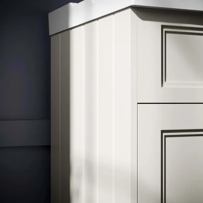 Lucia Chalk White Basin Vanity 630mm