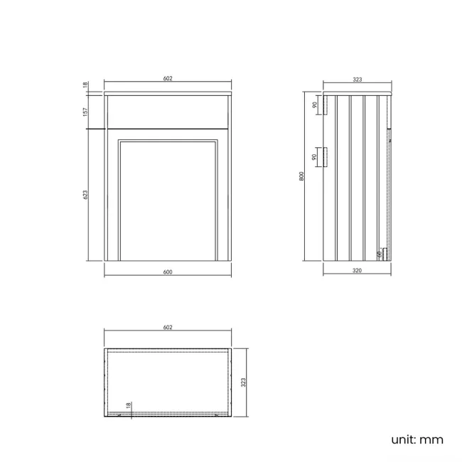 Monaco Dove Grey Basin Vanity and Back To Wall Toilet Unit 1200mm (Excludes Pan & Cistern)