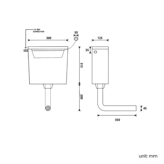 Mersey Gloss White Combination Vanity Basin and Houston Toilet 1300mm