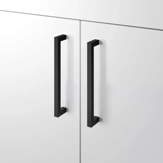 Mersey Gloss White Combination Vanity Basin and Miami Toilet 1100mm - Black Accents