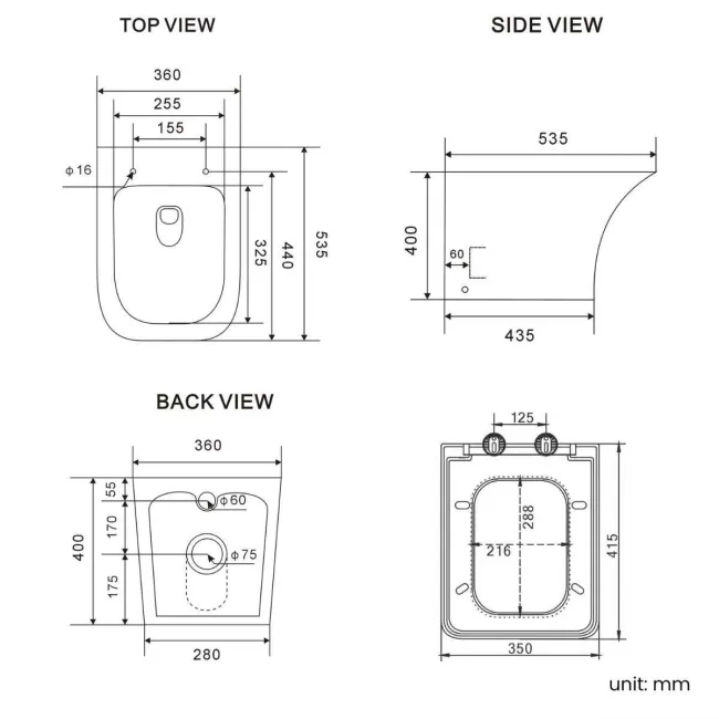Quartz Gloss White Combination Vanity Basin and Houston Toilet 1050mm