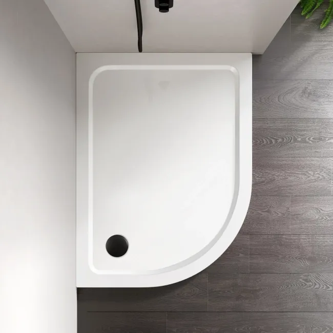 London Offset Quadrant Stone Shower Tray 1200x800mm - Left Handed