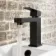Lea Matt Black Cloakroom Basin Mixer Tap