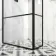 Munich Matt Black Grid 8mm Wet Room Shower Glass 700mm & 250mm Return Panel