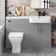Harper Stone Grey Combination Vanity Basin and Atlanta Toilet 1200mm - Black Accents - Right Handed