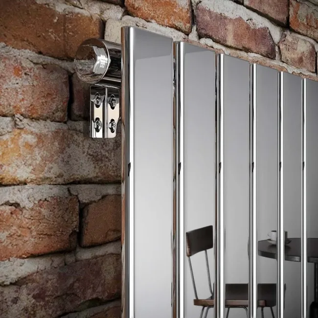 Faro Chrome Single Flat Panel Vertical Radiator 1800x490mm