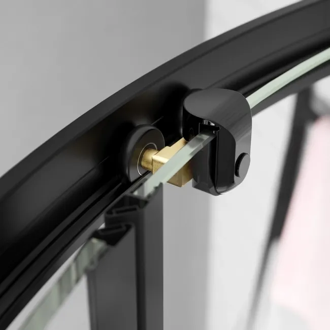 London Matt Black 6mm Quadrant Shower Enclosure 900x900mm