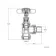Chrome Angled Traditional Manual Radiator Valves (Pair) Standard 15mm
