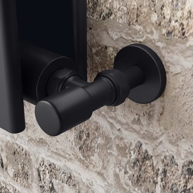 Faro Matt Black Double Flat Panel Horizontal Radiator 600x1400mm