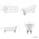 Highbury 1700mm Roll Top Slipper Bath - Chrome Ball Feet
