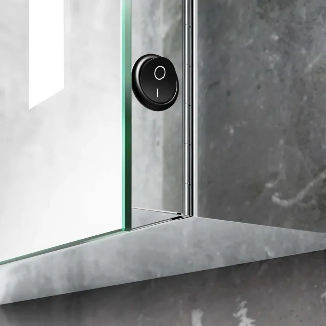 Emielia Illuminated LED Mirror Cabinet With BLUETOOTH Speaker 600x600mm