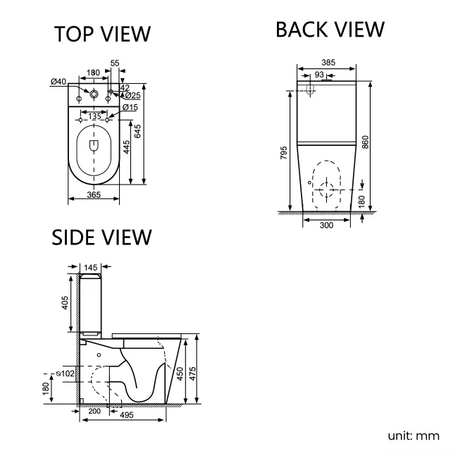 Loma Rimless Comfort Height Close Coupled Toilet With Premium Soft Close Slim Seat