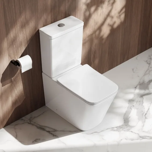 Kent Rimless Close Coupled Toilet With Premium Soft Close Slim Seat