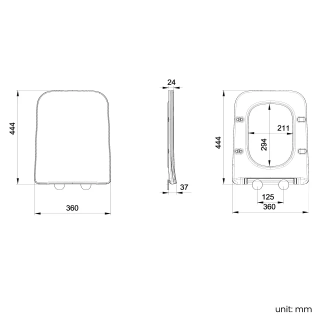 Kent Rimless Close Coupled Toilet With Premium Soft Close Slim Seat