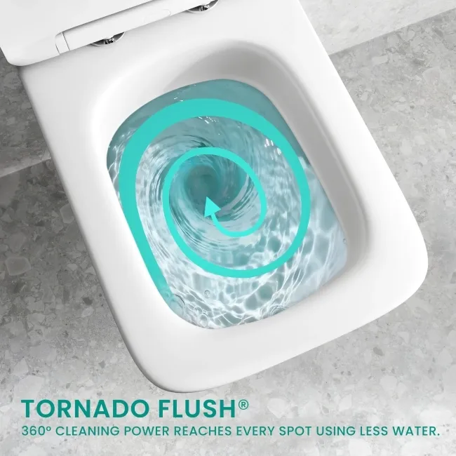 Kent Rimless Tornado Wall Hung Toilet With Premium Soft Close Slim Seat