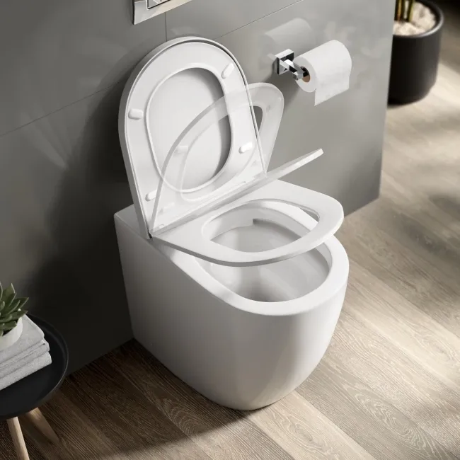 Utah Rimless Comfort Height Back To Wall Toilet With Premium Soft Close Seat