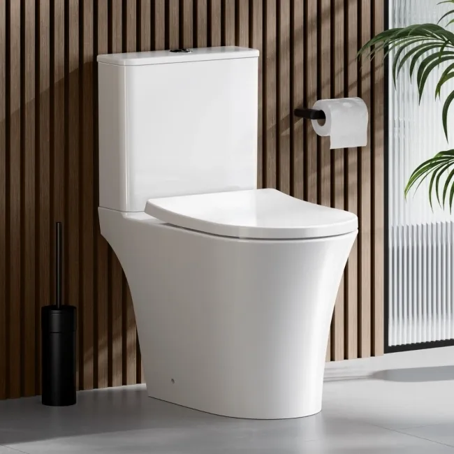Tucson Rimless Close Coupled Toilet With Soft Close Seat