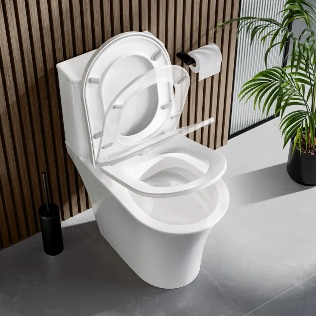 Tucson Rimless Close Coupled Toilet With Soft Close Seat
