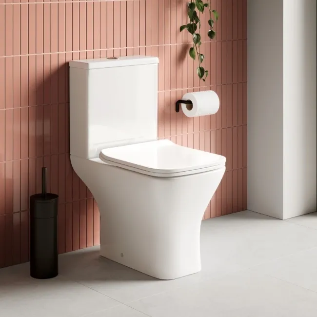 Boise Rimless Close Coupled Toilet With Premium Soft Close Slim Seat