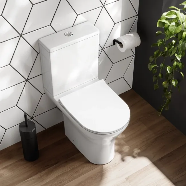 Napa Rimless Close Coupled Toilet With Slim Soft Close Seat