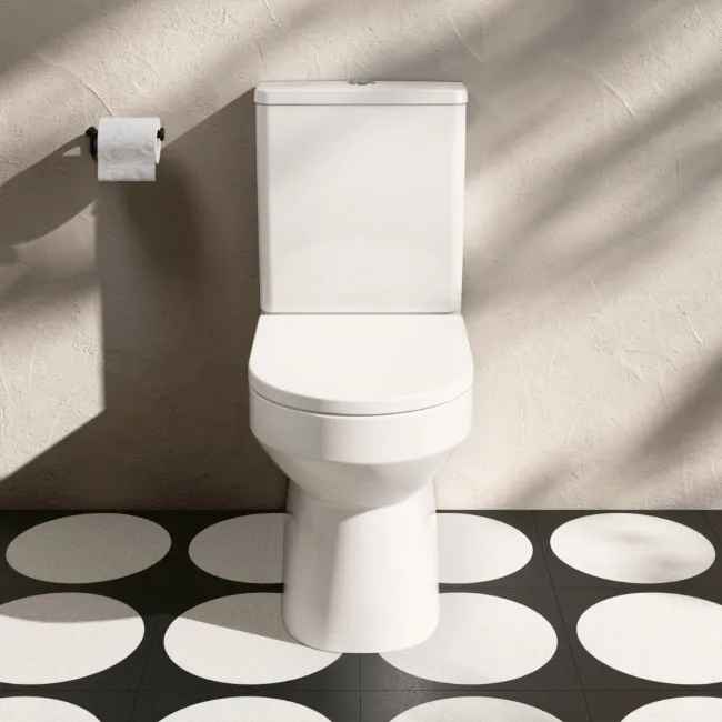 Miami Rimless Close Coupled Toilet With Soft Close Seat