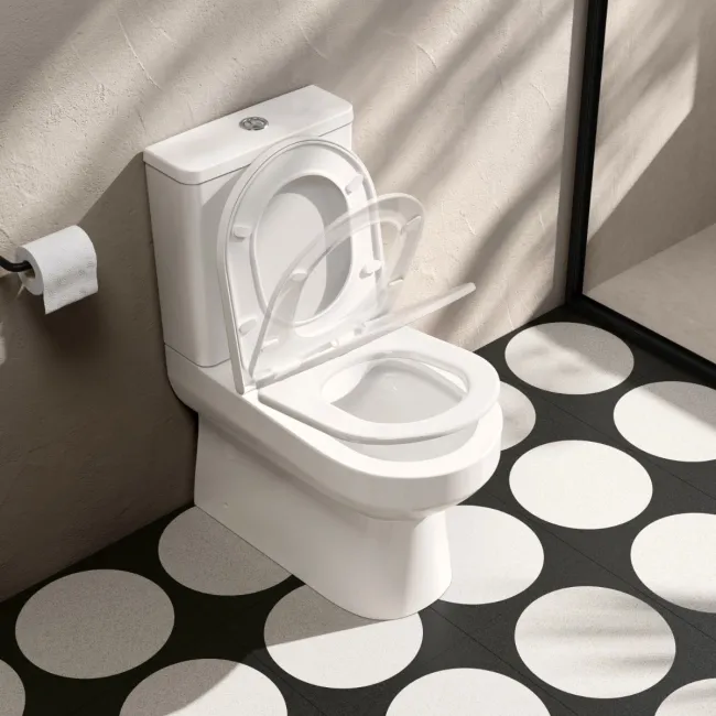 Miami Rimless Close Coupled Toilet With Soft Close Seat