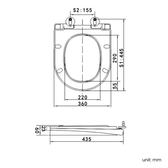 Miami Rimless Close Coupled Toilet With Slim Soft Close Seat