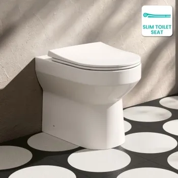 Miami Rimless Back To Wall Toilet With Slim Soft Close Seat