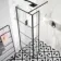 Munich Matt Black Grid 8mm Wet Room Shower Glass 700mm & 250mm Return Panel