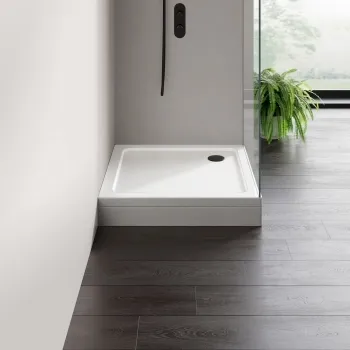 London Square Stone Shower Tray 700x700mm & Riser Kit