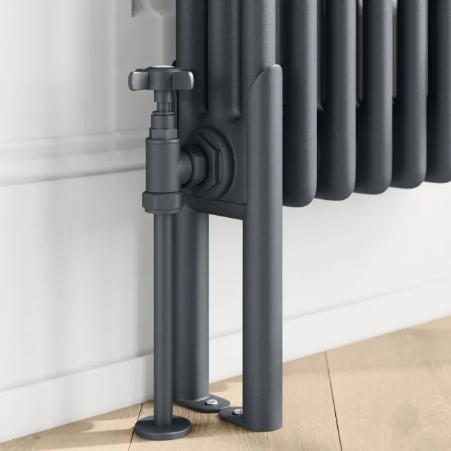Athens Anthracite Triple Column Vertical Traditional Radiator 1800x470mm