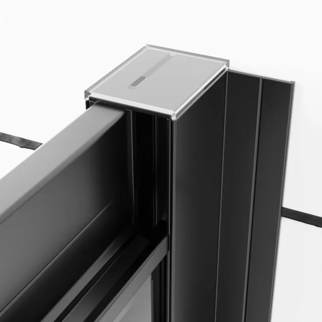 London Matt Black 6mm Sliding Shower Door 1000mm