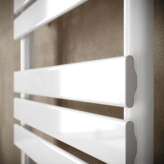 Santorini Electric White Flat Panel Heated Towel Rail 1200x450mm