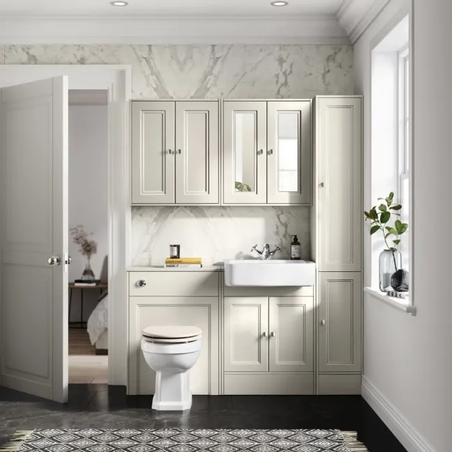 Monaco Chalk White Basin Vanity 600mm
