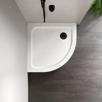 London Quadrant Stone Shower Tray 800x800mm & Riser Kit