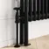 Athens Matt Black Double Column Vertical Traditional Radiator 1800x470mm